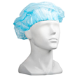Polypropylene Disposable Bouffant Style Hats Hairnets Blue, 610mm Wide, 12gsm, For Larger Hair Styles, 600 Hats Box